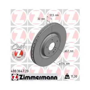 ZIMMERMANN 400.3647.20 Bremsscheiben 2 Stück für MERCEDES-BENZ ZIMMERMANN 400.3647.20 Bremsscheiben 2 Stück für MERCEDES-BENZ