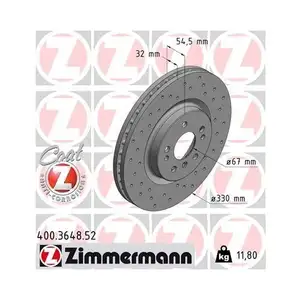 Original Zimmermann 400.3648.52 Bremsscheiben 2 Stück für MERCEDES-BENZ Original Zimmermann 400.3648.52 Bremsscheiben 2 Stück für MERCEDES-BENZ