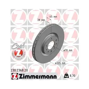 Zimmermann 230.2368.20 Bremsscheiben 2 Stück FIAT Zimmermann 230.2368.20 Bremsscheiben 2 Stück FIAT