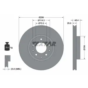 TEXTAR 92180703 Bremsscheiben 2 Stück MAZDA TEXTAR 92180703 Bremsscheiben 2 Stück MAZDA