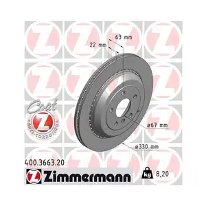 ZIMMERMANN 400.3663.20 Bremsscheiben 2 Stück für MERCEDES-BENZ ZIMMERMANN 400.3663.20 Bremsscheiben 2 Stück für MERCEDES-BENZ