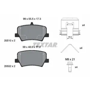 Bremsbelagsatz Scheibenbremse Textar 2051001 Q+ für Volvo Hinterachse Bremsbelagsatz Scheibenbremse Textar 2051001 Q+ für Volvo Hinterachse