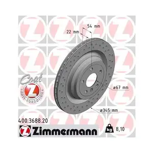 ZIMMERMANN 400.3688.20 Bremsscheiben 2 Stück für MERCEDES-BENZ ZIMMERMANN 400.3688.20 Bremsscheiben 2 Stück für MERCEDES-BENZ