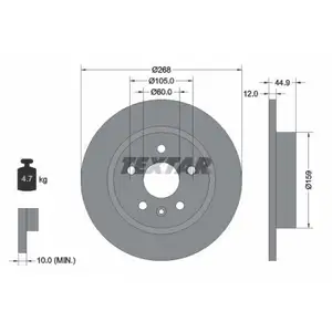 TEXTAR 92205503 Bremsscheiben 2 Stück OPEL TEXTAR 92205503 Bremsscheiben 2 Stück OPEL