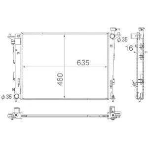 Kühler Motorkühlung Mahle CR 1891 000S Behr für Hyundai für Kia Kühler Motorkühlung Mahle CR 1891 000S Behr für Hyundai für Kia