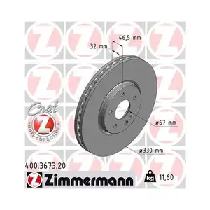 ZIMMERMANN 400.3673.20 Bremsscheiben 2 Stück für MERCEDES-BENZ CHRYSLER ZIMMERMANN 400.3673.20 Bremsscheiben 2 Stück für MERCEDES-BENZ CHRYSLER
