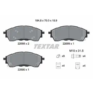 Bremsbelagsatz Scheibenbremse Textar 2268801 Q+ für Ford für Ford Australia Bremsbelagsatz Scheibenbremse Textar 2268801 Q+ für Ford für Ford Australia