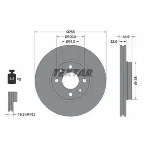 TEXTAR 92241503 Bremsscheiben 2 Stück RENAULT TEXTAR 92241503 Bremsscheiben 2 Stück RENAULT