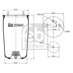 FEBI BILSTEIN 20940 Luftfederbalg FEBI BILSTEIN 20940 Luftfederbalg