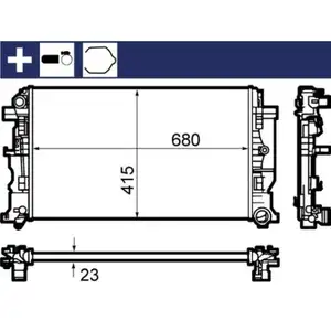 MAHLE CR 1710 000S Kühlmittelkühler für MERCEDES-BENZ, VW MAHLE CR 1710 000S Kühlmittelkühler für MERCEDES-BENZ, VW