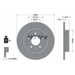 TEXTAR 92205703 Bremsscheiben 2 Stück OPEL TEXTAR 92205703 Bremsscheiben 2 Stück OPEL
