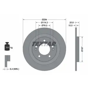 TEXTAR 92252703 Bremsscheiben 2 Stück HYUNDAI TEXTAR 92252703 Bremsscheiben 2 Stück HYUNDAI