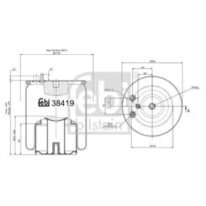 FEBI BILSTEIN 38419 Luftfederbalg FEBI BILSTEIN 38419 Luftfederbalg