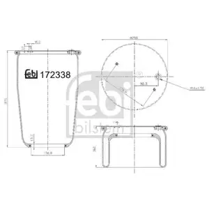 FEBI BILSTEIN 172338 Luftfederbalg FEBI BILSTEIN 172338 Luftfederbalg