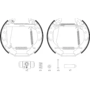 Bremsbackensatz Textar 84044709 Shoe Kit Pro für Seat für Skoda für VW Bremsbackensatz Textar 84044709 Shoe Kit Pro für Seat für Skoda für VW