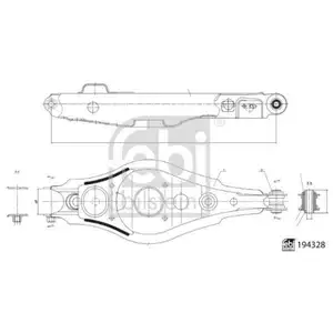 Lenker Radaufhängung Febi Bilstein 194328 für Toyota Hinterachse Rechts Hinten Lenker Radaufhängung Febi Bilstein 194328 für Toyota Hinterachse Rechts Hinten