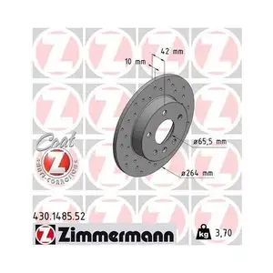 Original ZIMMERMANN 430.1485.52 Bremsscheiben 2 Stück für OPEL Original ZIMMERMANN 430.1485.52 Bremsscheiben 2 Stück für OPEL