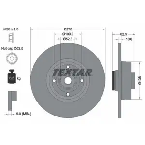 TEXTAR 92154503 Bremsscheiben 2 Stück hinten RENAULT TEXTAR 92154503 Bremsscheiben 2 Stück hinten RENAULT