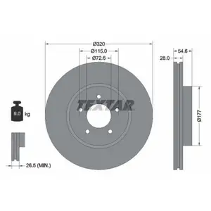 TEXTAR 92235403 Bremsscheiben 2 Stück CHRYSLER TEXTAR 92235403 Bremsscheiben 2 Stück CHRYSLER