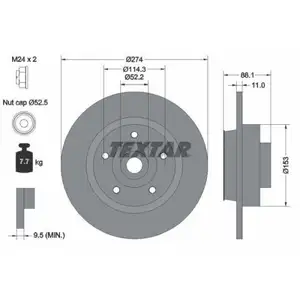 TEXTAR 92232603 Bremsscheiben 2 Stück RENAULT TEXTAR 92232603 Bremsscheiben 2 Stück RENAULT