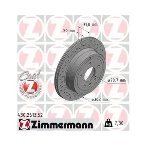 ZIMMERMANN 430.2613.52 Bremsscheiben 2 Stück für CHEVROLET OPEL ZIMMERMANN 430.2613.52 Bremsscheiben 2 Stück für CHEVROLET OPEL