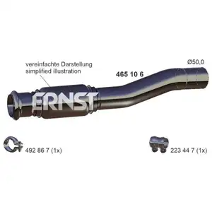 ERNST 465106 Reparaturrohr L. 470mm ERNST 465106 Reparaturrohr L. 470mm