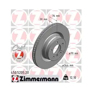 ZIMMERMANN 450.5205.20 Bremsscheiben 2 Stück für LAND ROVER ZIMMERMANN 450.5205.20 Bremsscheiben 2 Stück für LAND ROVER