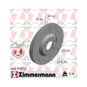 Original ZIMMERMANN 440.3119.52 Bremsscheiben 2 Stück für PEUGEOT Original ZIMMERMANN 440.3119.52 Bremsscheiben 2 Stück für PEUGEOT