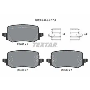 Bremsbelagsatz Scheibenbremse Textar 2648701 Q+ für Hyundai Hinterachse Bremsbelagsatz Scheibenbremse Textar 2648701 Q+ für Hyundai Hinterachse