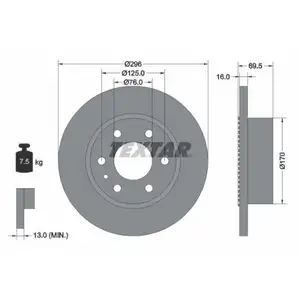 TEXTAR 93177500 Bremsscheiben 2 Stück IVECO TEXTAR 93177500 Bremsscheiben 2 Stück IVECO