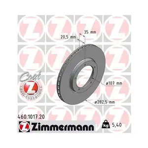 ZIMMERMANN 460.1017.20 Bremsscheiben 2 Stück für PORSCHE ZIMMERMANN 460.1017.20 Bremsscheiben 2 Stück für PORSCHE