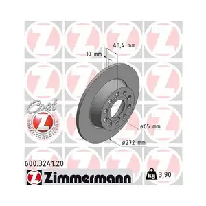 Zimmermann 600.3241.20 Bremsscheiben 2 Stück VW Zimmermann 600.3241.20 Bremsscheiben 2 Stück VW