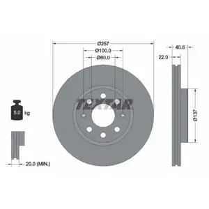 TEXTAR 92145703 Bremsscheiben 2 Stück OPEL TEXTAR 92145703 Bremsscheiben 2 Stück OPEL