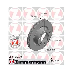 Zimmermann 460.1512.20 Bremsscheiben 2 Stück für PORSCHE Zimmermann 460.1512.20 Bremsscheiben 2 Stück für PORSCHE