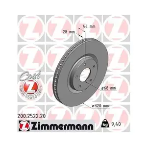 Zimmermann 200.2522.20 Bremsscheiben 2 Stück NISSAN Zimmermann 200.2522.20 Bremsscheiben 2 Stück NISSAN