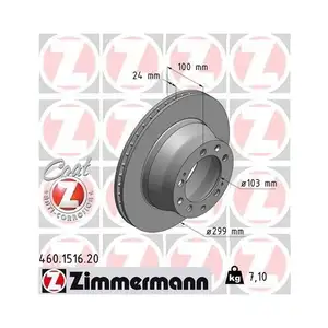 ZIMMERMANN 460.1516.20 Bremsscheiben 2 Stück für PORSCHE ZIMMERMANN 460.1516.20 Bremsscheiben 2 Stück für PORSCHE