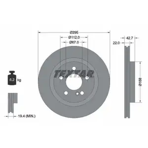 TEXTAR 92286903 Bremsscheiben 2 Stück hinten für MERCEDES-BENZ TEXTAR 92286903 Bremsscheiben 2 Stück hinten für MERCEDES-BENZ