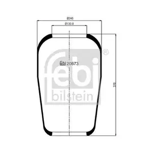 FEBI BILSTEIN 20673 Luftfederbalg für VOLVO, DAF, MERCEDES-BENZ FEBI BILSTEIN 20673 Luftfederbalg für VOLVO, DAF, MERCEDES-BENZ