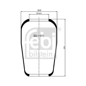 FEBI BILSTEIN 20673 Luftfederbalg für VOLVO, DAF, MERCEDES-BENZ FEBI BILSTEIN 20673 Luftfederbalg für VOLVO, DAF, MERCEDES-BENZ