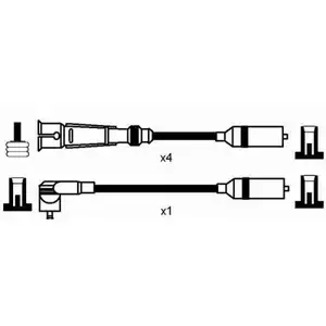 NGK 0502 Zündleitungssatz RC-AD202 für AUDI NGK 0502 Zündleitungssatz RC-AD202 für AUDI
