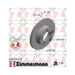 Original ZIMMERMANN 460.1524.52 Bremsscheiben 2 Stück für PORSCHE Original ZIMMERMANN 460.1524.52 Bremsscheiben 2 Stück für PORSCHE