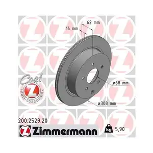 Zimmermann 200.2529.20 Bremsscheiben 2 Stück NISSAN Zimmermann 200.2529.20 Bremsscheiben 2 Stück NISSAN