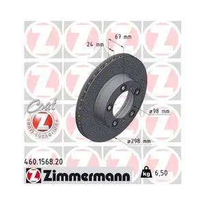 ZIMMERMANN 460.1568.20 Bremsscheiben 2 Stück für PORSCHE ZIMMERMANN 460.1568.20 Bremsscheiben 2 Stück für PORSCHE