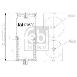 FEBI BILSTEIN 170800 Luftfederbalg f&uuml;r DAF