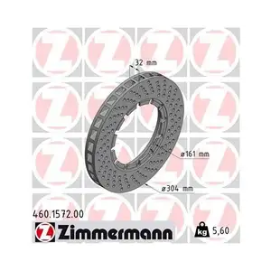 ZIMMERMANN 460.1572.00 Bremsscheiben 2 Stück für PORSCHE ZIMMERMANN 460.1572.00 Bremsscheiben 2 Stück für PORSCHE