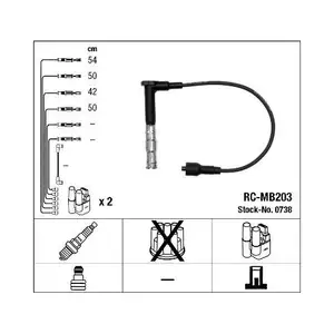 NGK 0738 Z&uuml;ndleitungssatz RC-MB203 f&uuml;r MERCEDES-BENZ