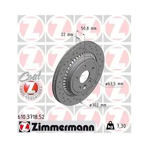 Original ZIMMERMANN 610.3718.52 Bremsscheiben 2 Stück für VOLVO Original ZIMMERMANN 610.3718.52 Bremsscheiben 2 Stück für VOLVO