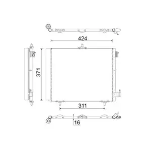 MAHLE AC 460 000S A/C-Kondensator für CITROËN, OPEL, PEUGEOT, DS MAHLE AC 460 000S A/C-Kondensator für CITROËN, OPEL, PEUGEOT, DS