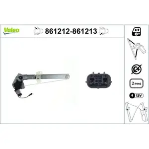 VALEO 861212 Fensterhebersystem ohneKomfort RL