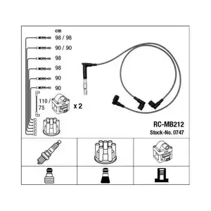 NGK 0747 Zündleitungssatz RC-MB212 für MERCEDES-BENZ NGK 0747 Zündleitungssatz RC-MB212 für MERCEDES-BENZ